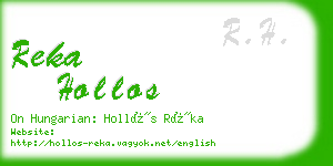 reka hollos business card